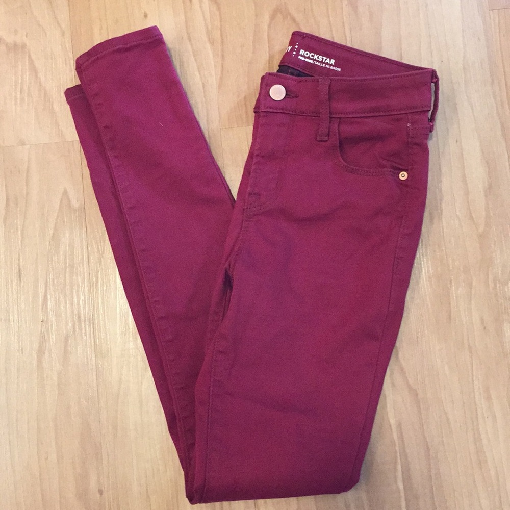 Mid-Rise Skinny Rockstar Jeans | Size 0 Regular